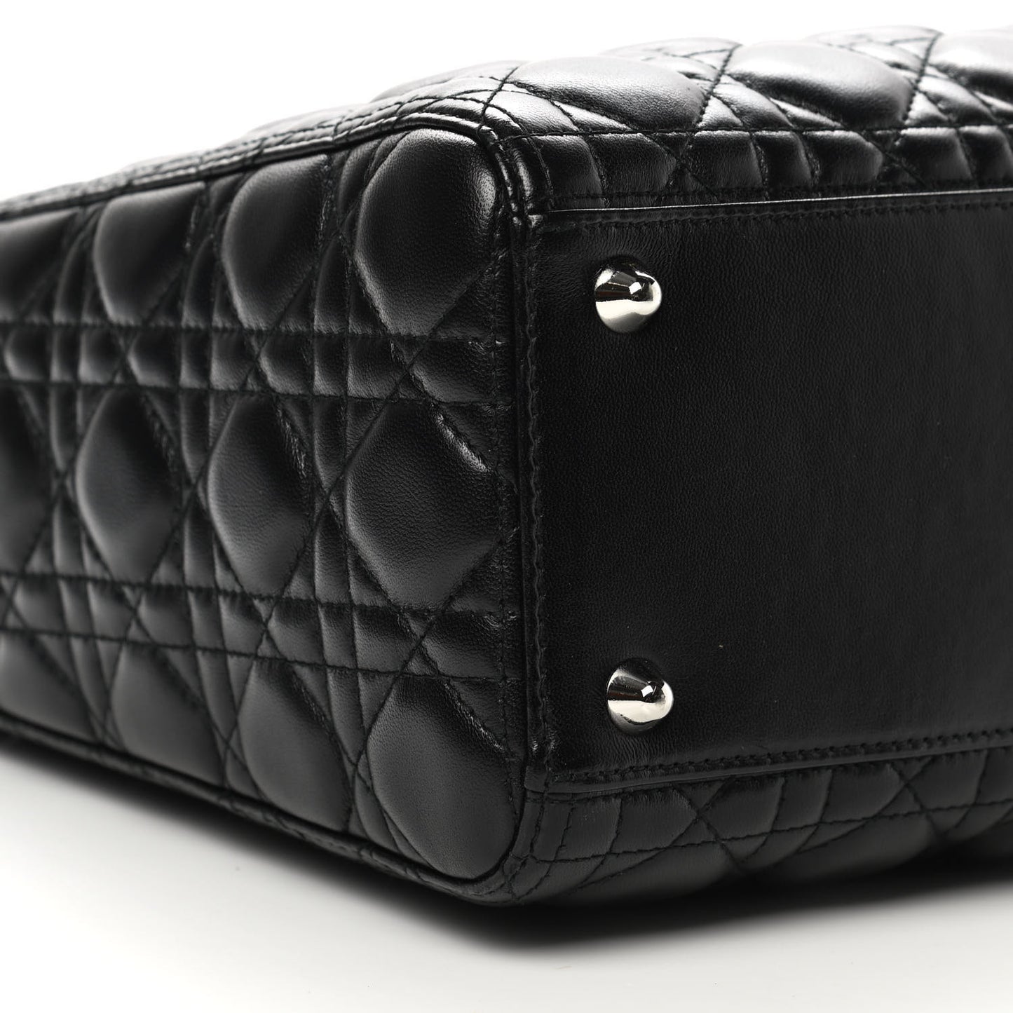 Lambskin Cannage Large Lady Dior Black