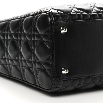 Christian Dior Lambskin Cannage Large Lady Dior Black 9 of 11
