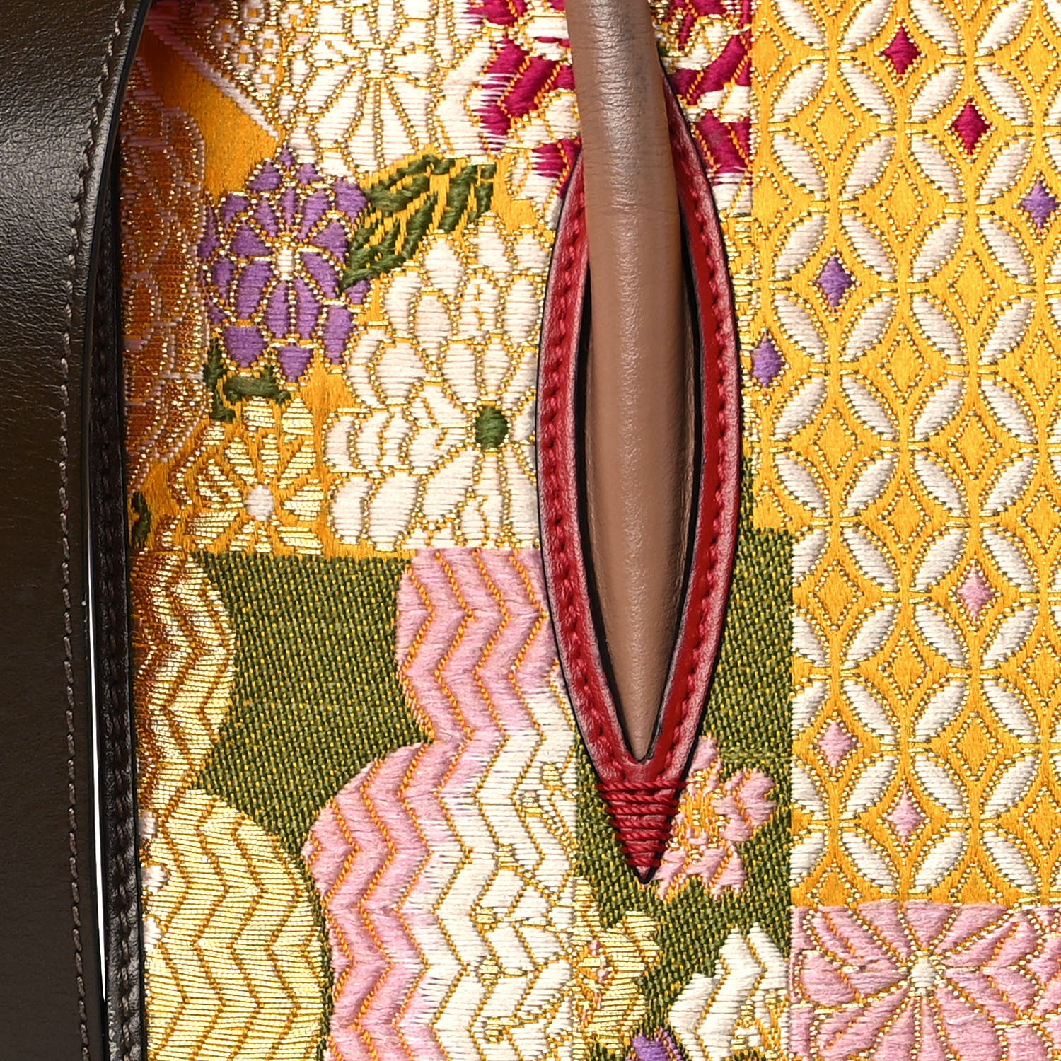 Christian Louboutin Calfskin Embroidered Beaded Small Paloma Multicolor Brown 12 of 20