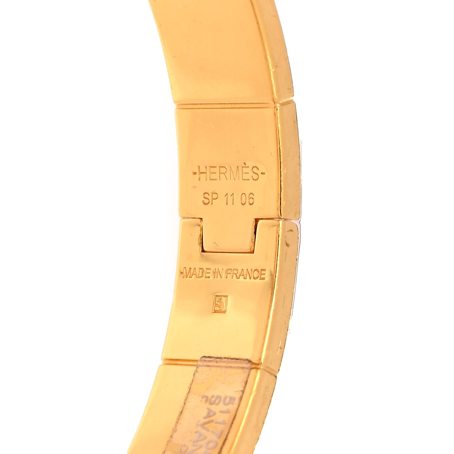 Enamel Printed Narrow Charniere Savana Dance Hinged Bracelet S Futurisme