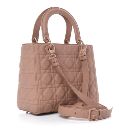 Christian Dior Ultra Matte Calfskin Cannage Medium Lady Dior Beige 3 of 16