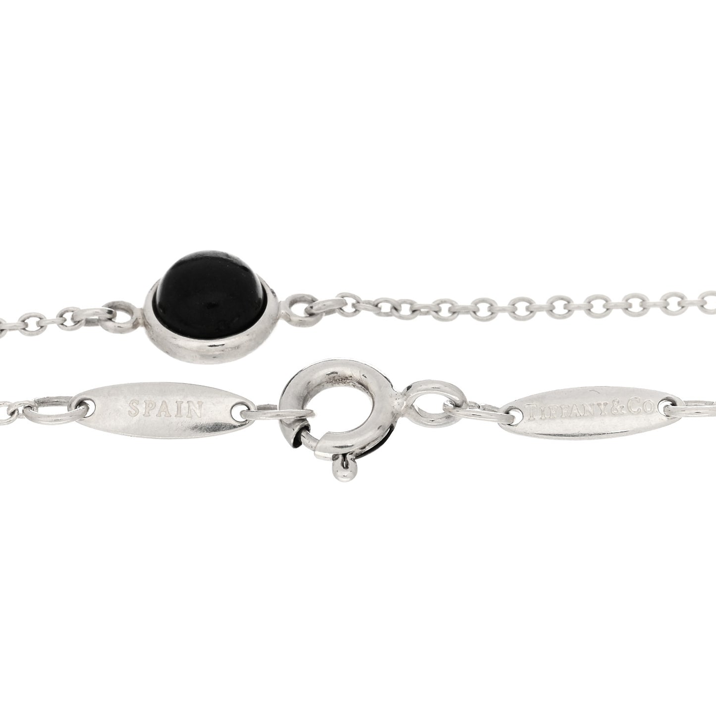 Sterling Silver Black Jade Elsa Peretti Color By The Yard Bracelet