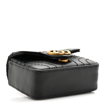 Gucci Calfskin Matelasse GG Marmont Key Chain Black 3 of 6