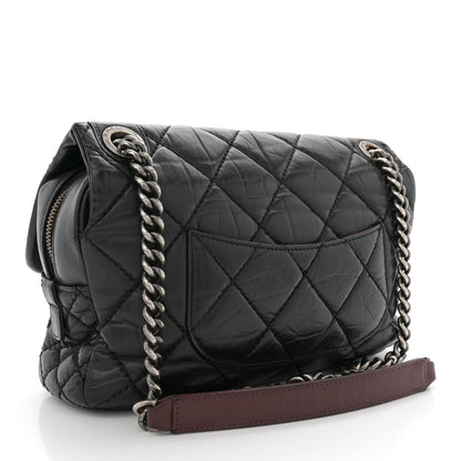 Chanel Aged Calfskin Medium New Portobello Flap Black 3 of 11