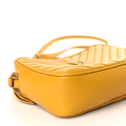 Saint Laurent Calfskin Matelasse Monogram Lou Camera Bag Safran 8 of 9