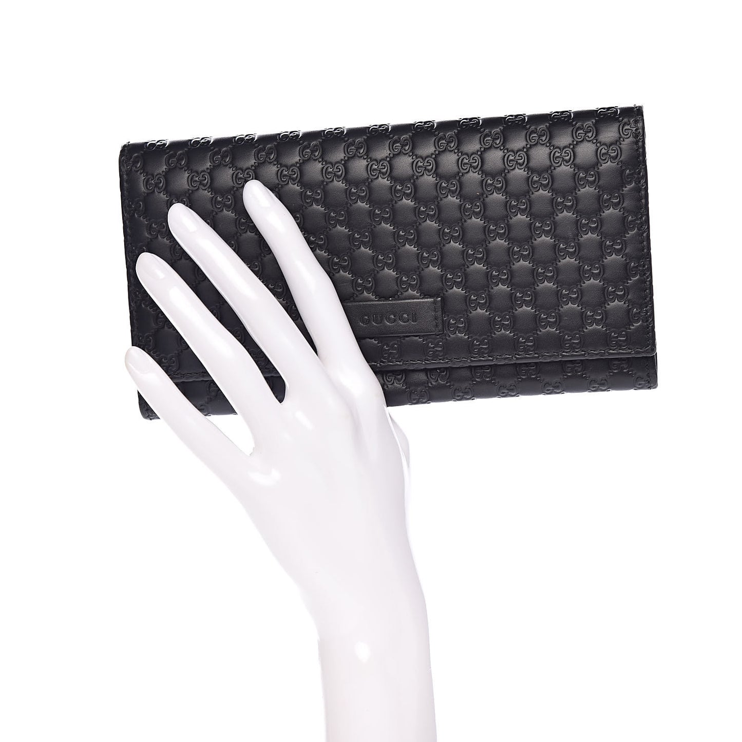 Soft Microguccissima Continental Wallet Black