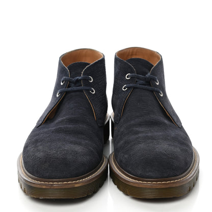 Louis Vuitton Epi Suede Mens Boots 7.5 Navy Blue 2 of 9