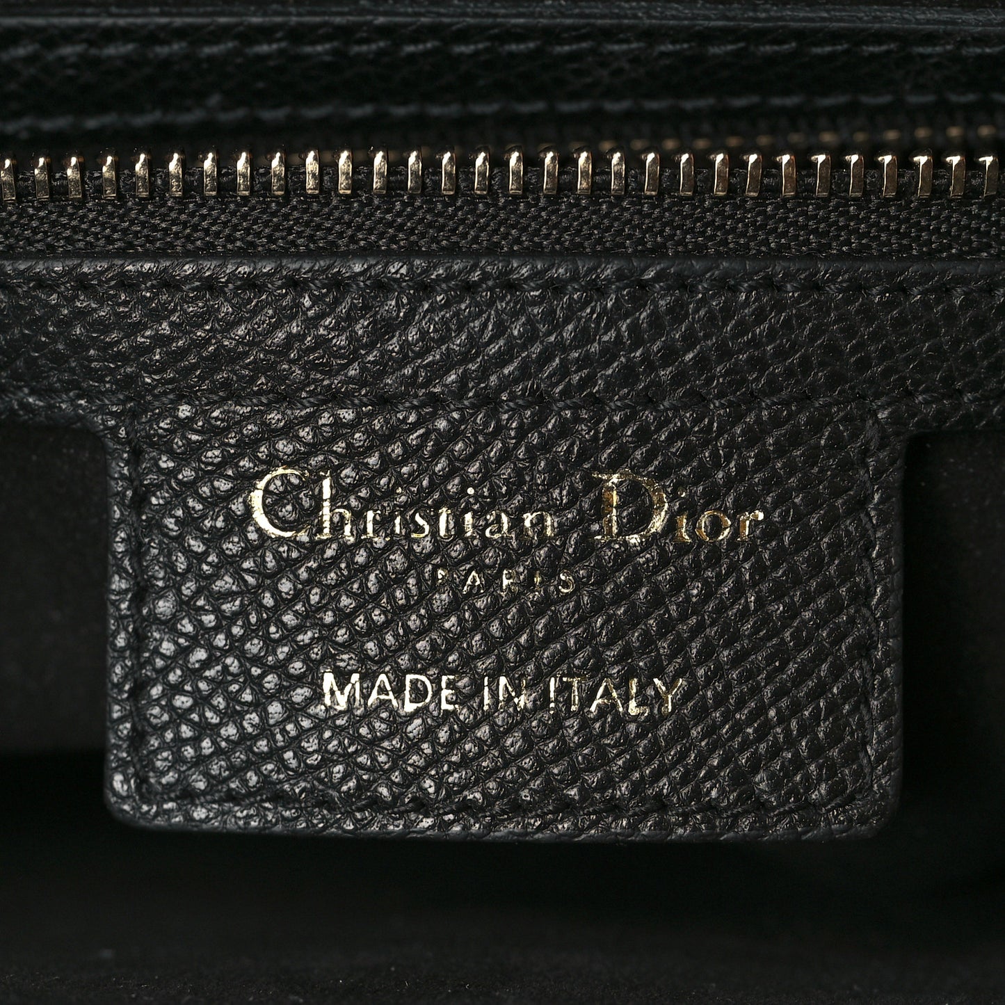 Grained Calfskin Saddle Bag Black