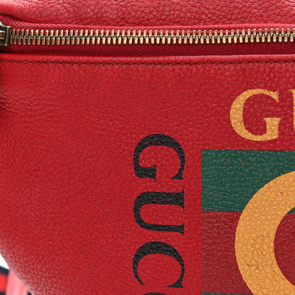 Gucci Grained Calfskin Logo Belt Bag Hibiscus Red 15 of 16
