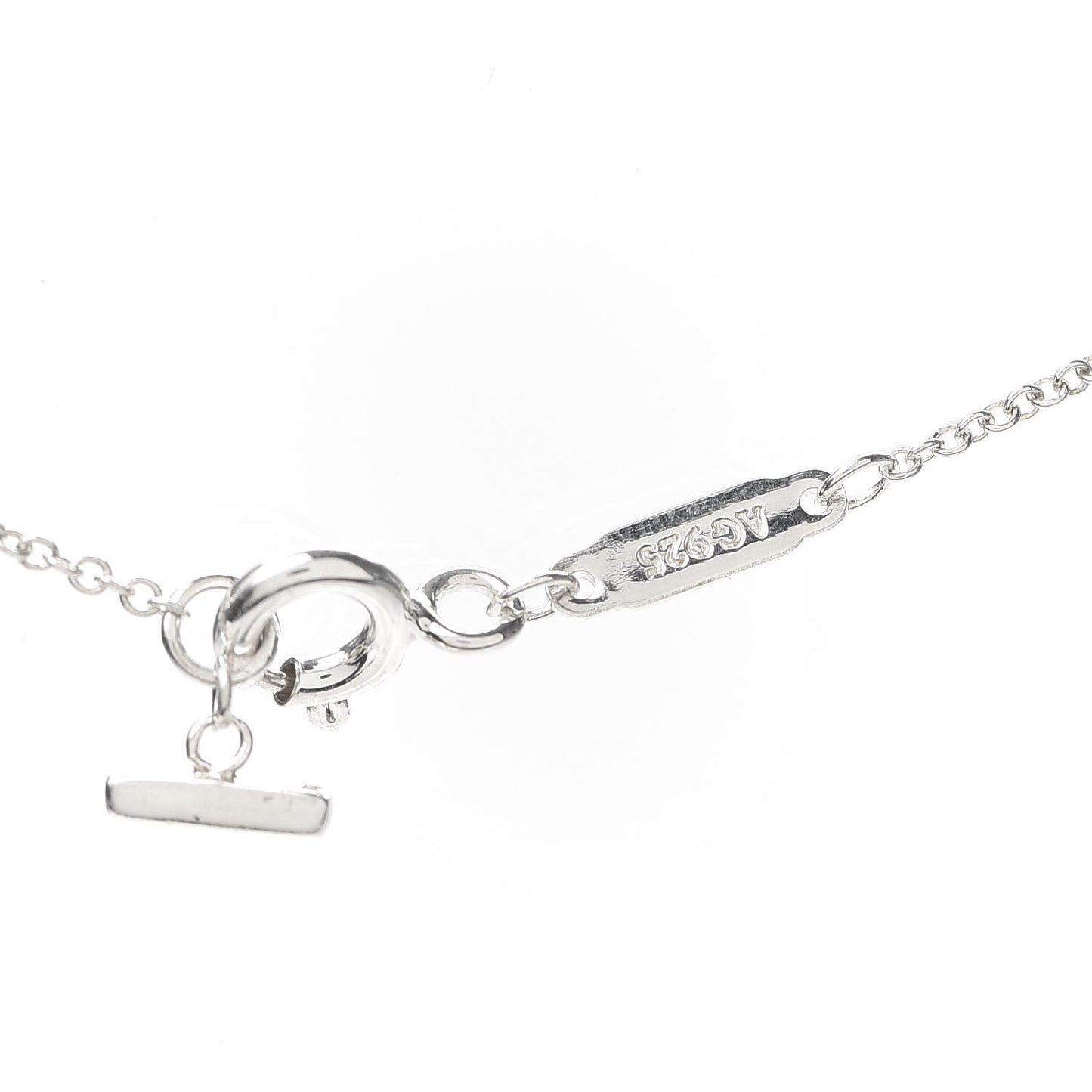 Sterling Silver Small T Smile Pendant Necklace