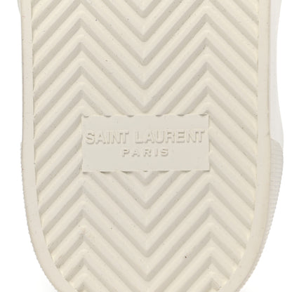 Saint Laurent Canvas Striped Venice Low Top Sneakers 37.5 Black White 6 of 9