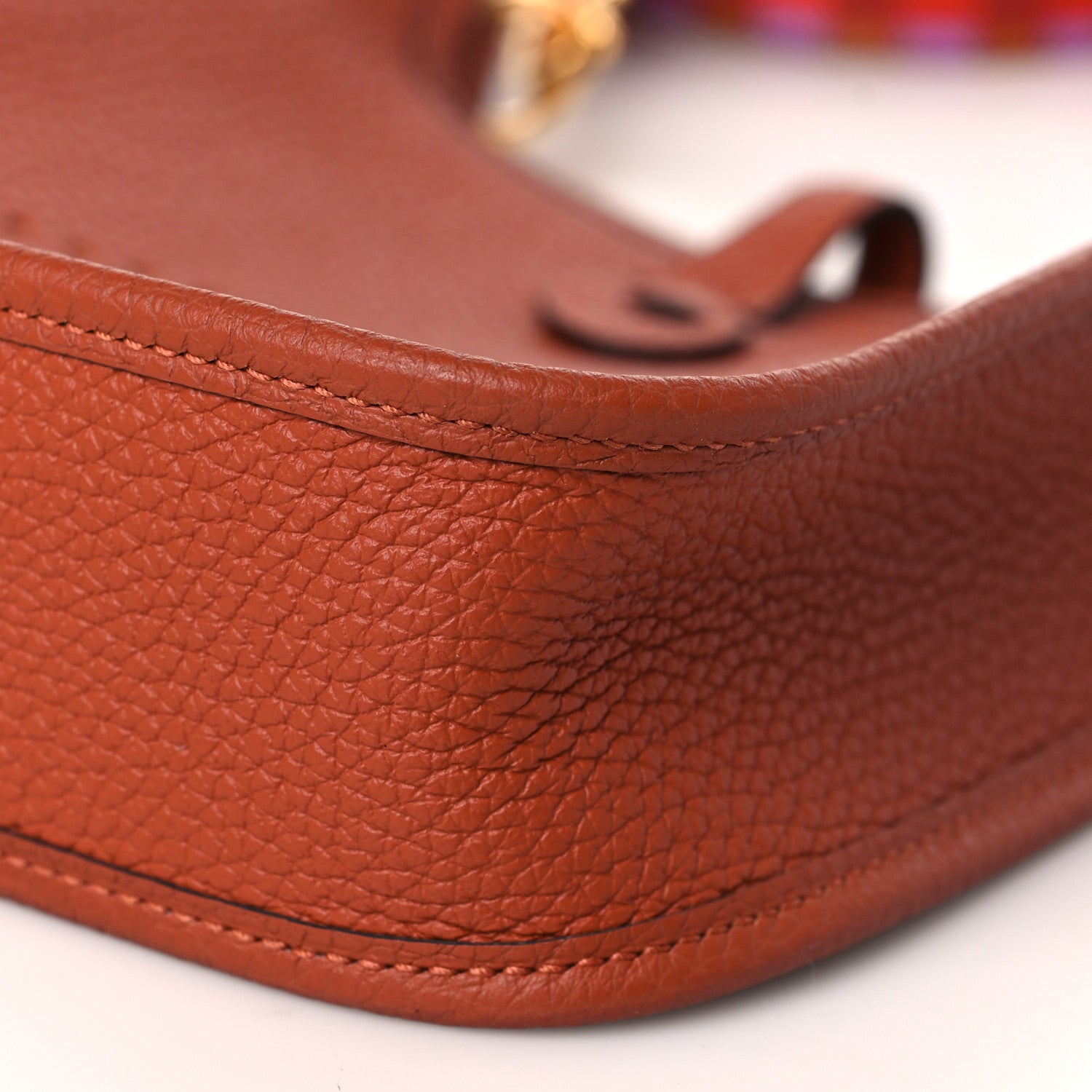 Hermes Taurillon Clemence Maxi Quadrille Evelyne TPM Cuivre Capucine Parme Rouge Duchess 9 of 10