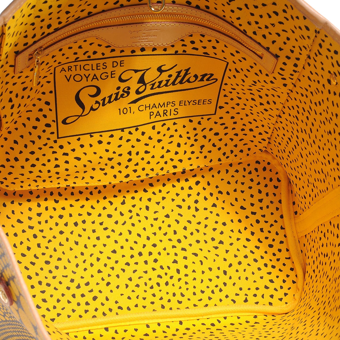 Monogram Kusama Waves Neverfull MM Yellow