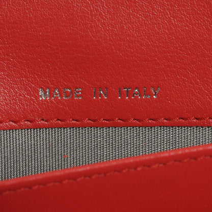 Chanel Diamond Stitched Long Flap Wallet Red 7 of 9