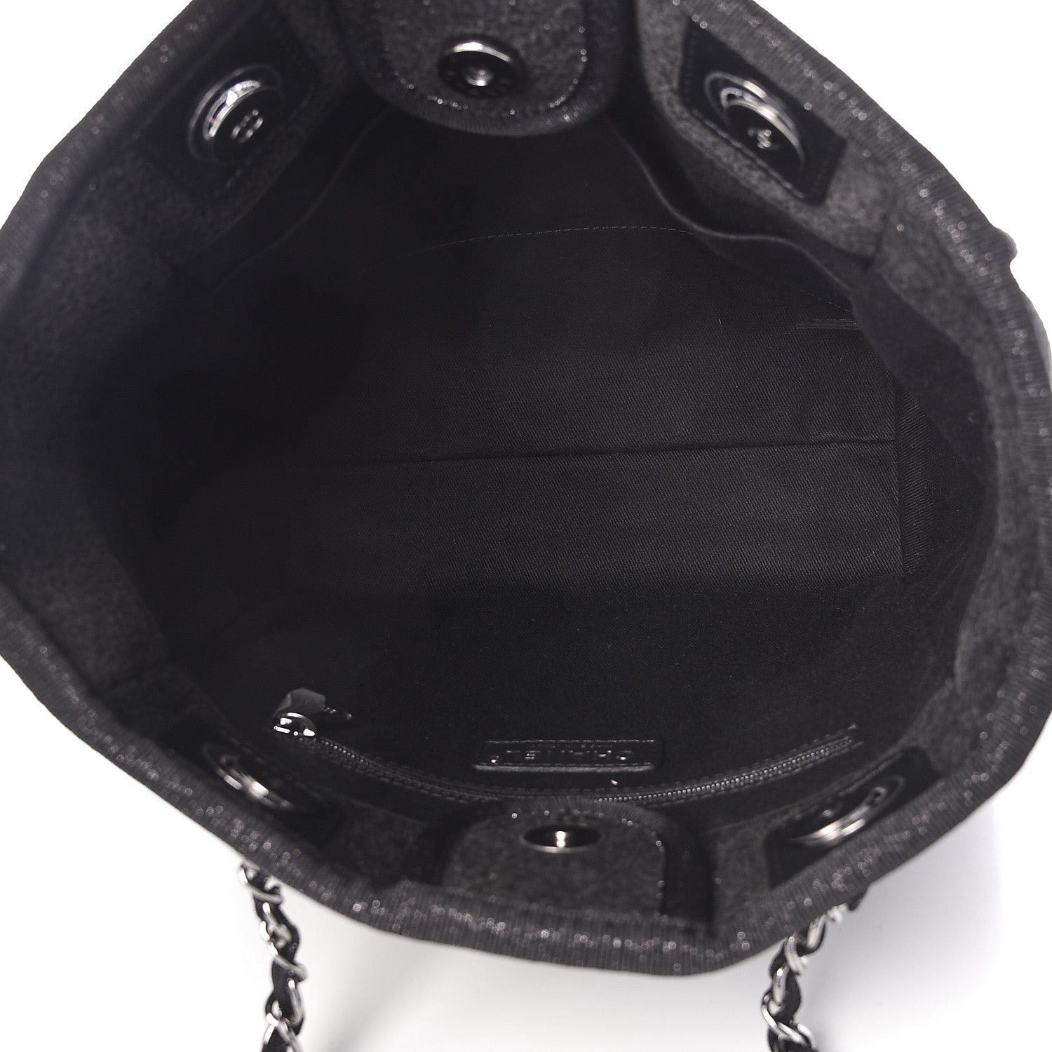 Chanel Lurex Boucle Mini Deauville Tote Black 5 of 10