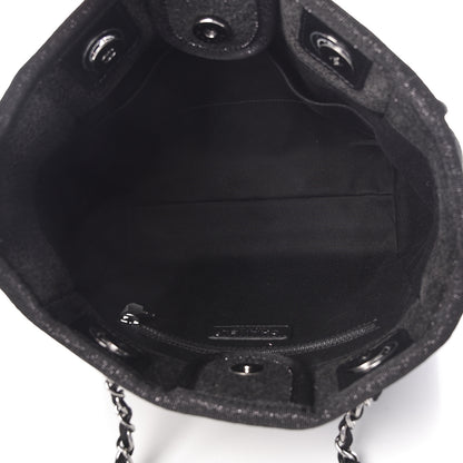 Chanel Lurex Boucle Mini Deauville Tote Black 5 of 10