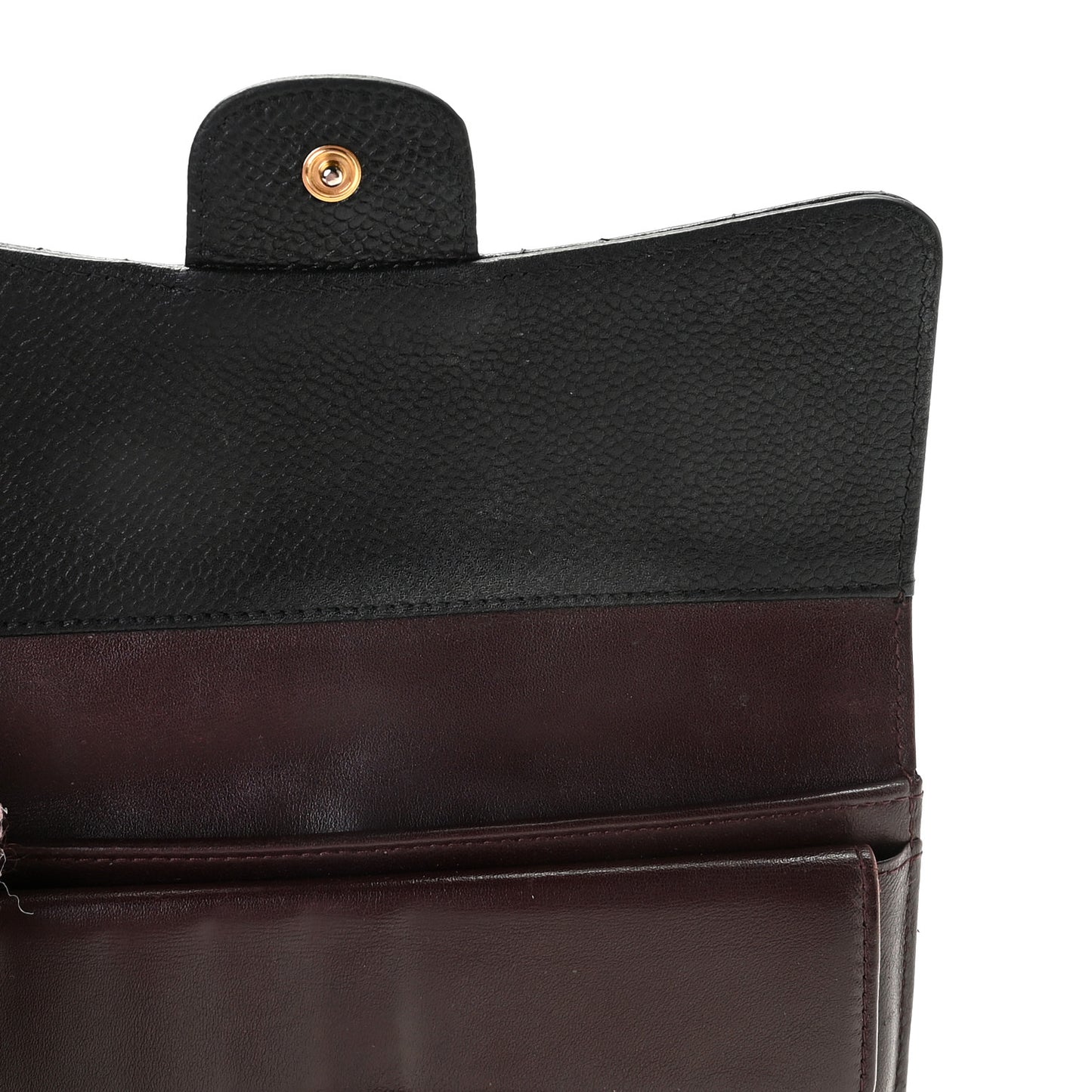Caviar Quilted Large Flap Wallet Black