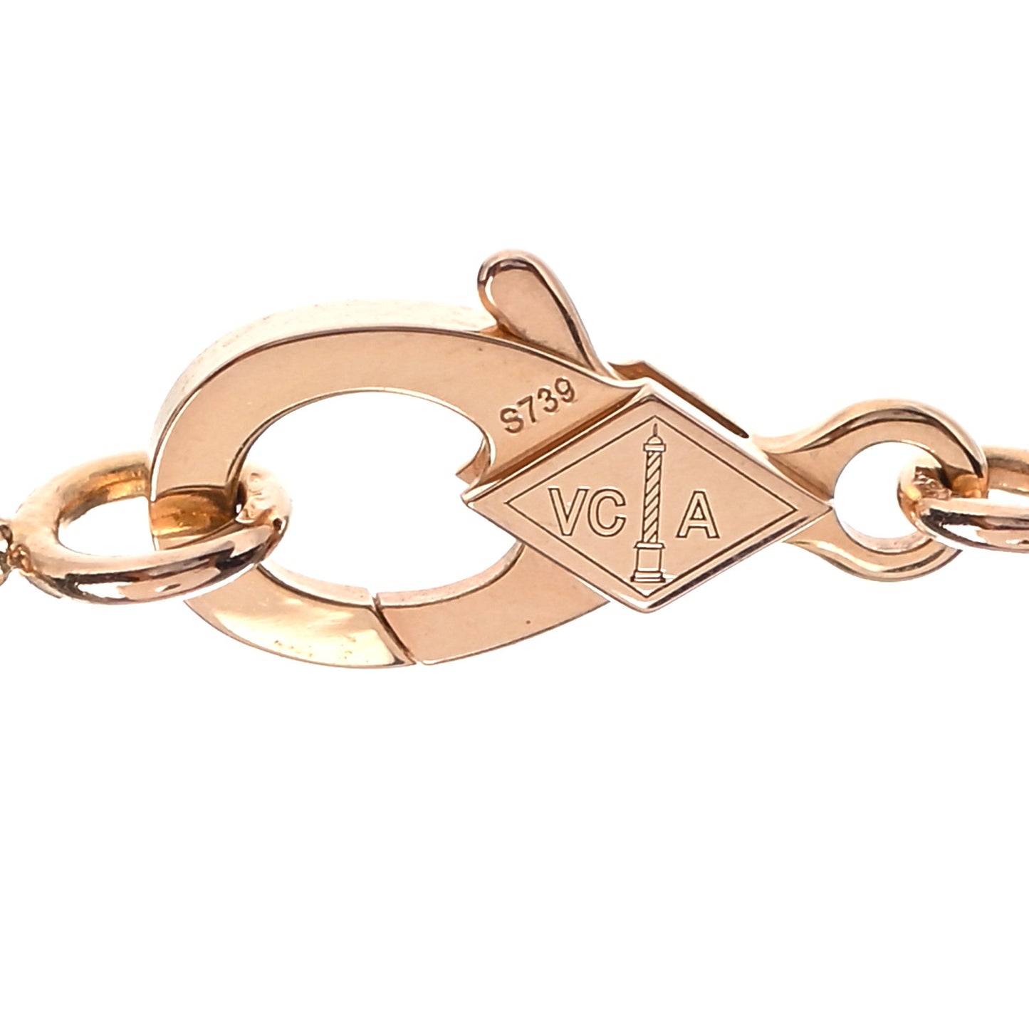 18K Rose Gold Vintage Alhambra Pendant Necklace