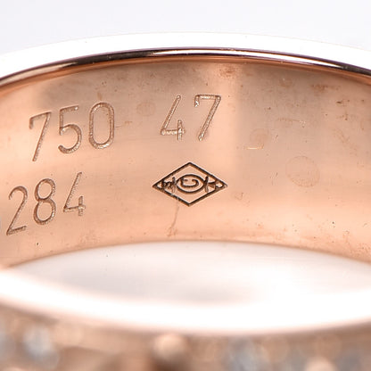Cartier 18K Pink Gold Diamond 5.5mm LOVE Wedding Paved Band Ring 47 4 4 of 10