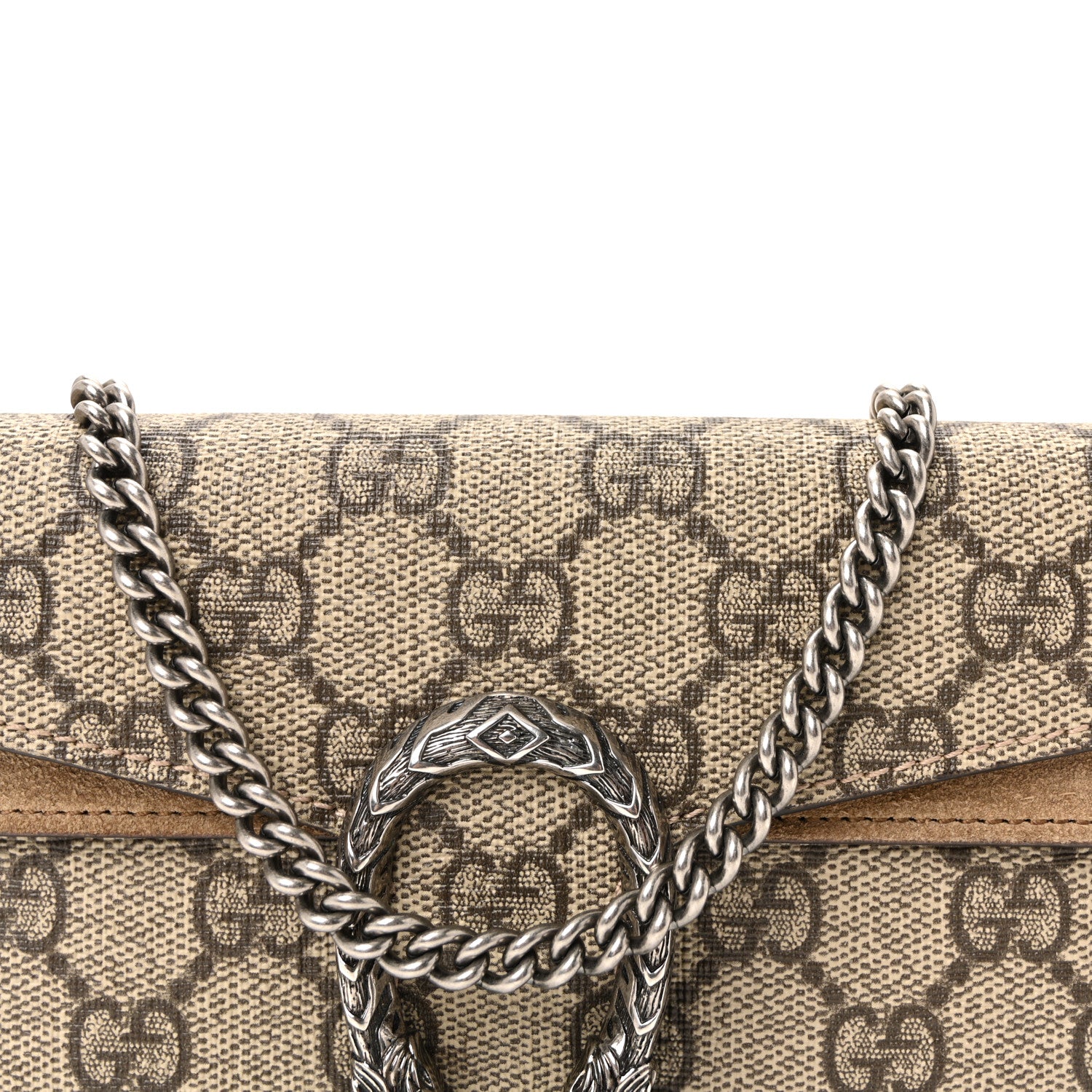 Gucci GG Supreme Monogram Super Mini Dionysus Shoulder Bag Taupe 7 of 9