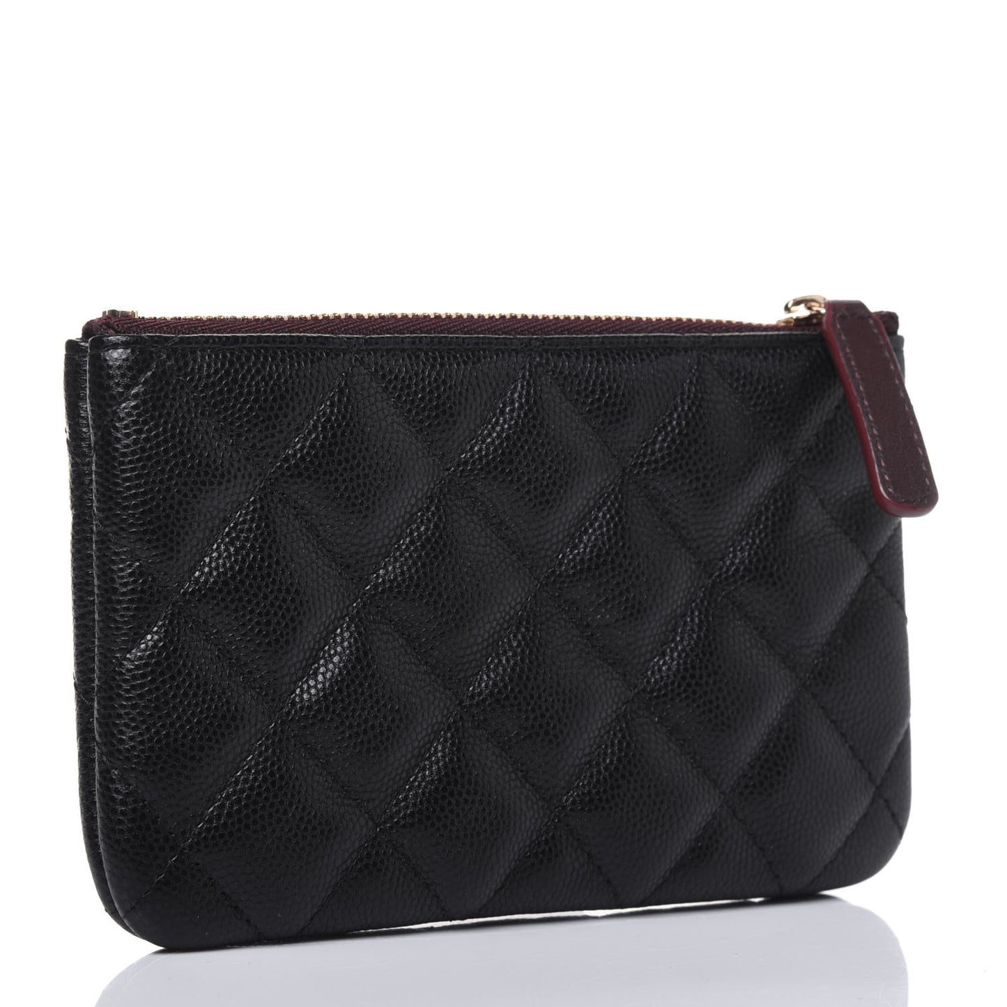 Caviar Quilted Small Pouch Black
