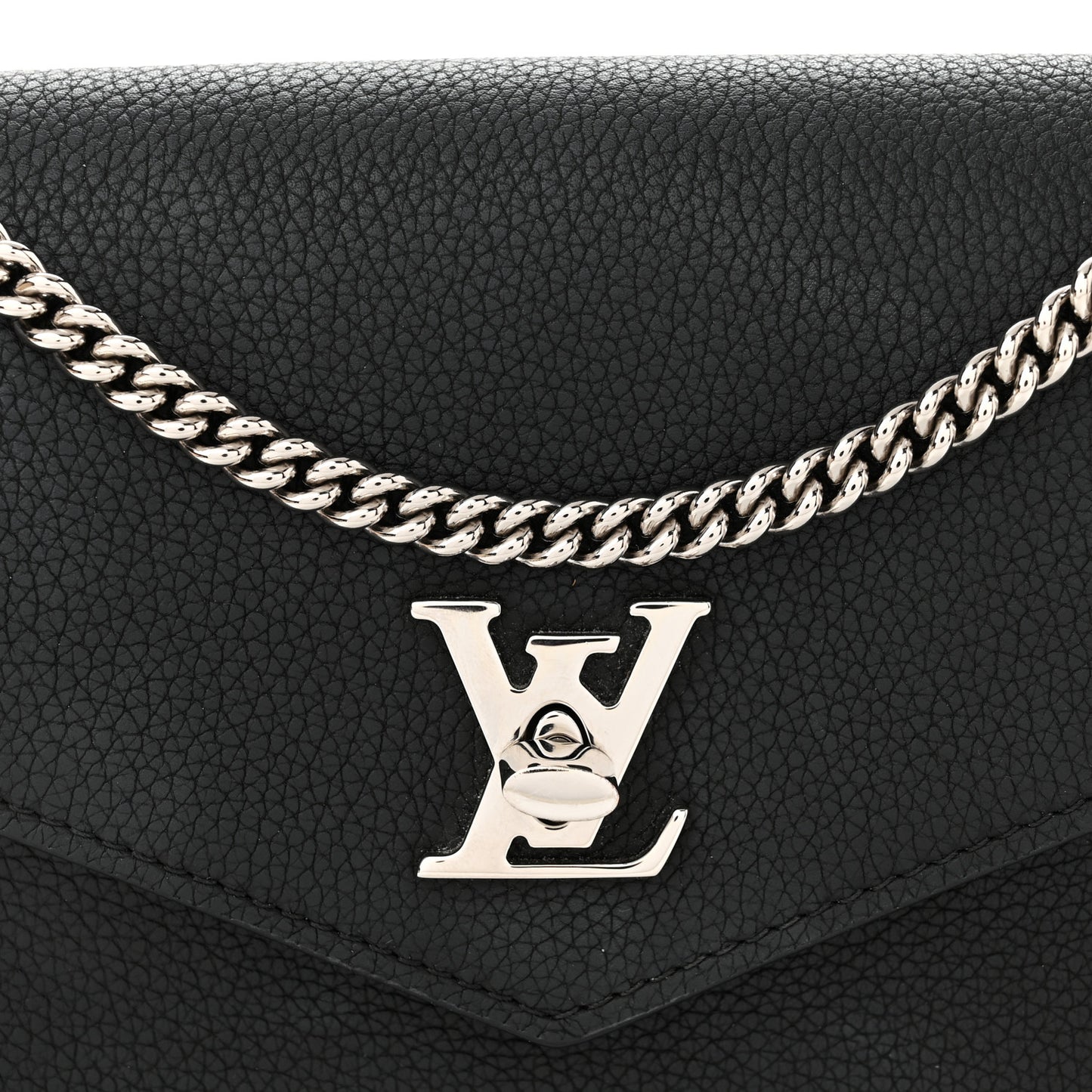 Soft Calfskin My Lockme Chain Pochette Black