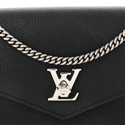 Louis Vuitton Soft Calfskin My Lockme Chain Pochette Black 6 of 8