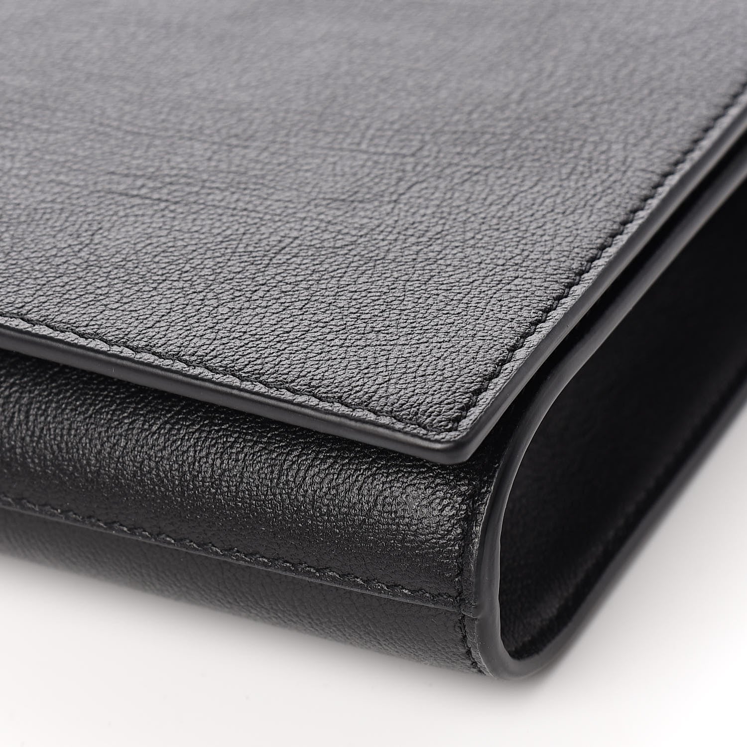Saint Laurent Calfskin Monogram Large Belle De Jour Clutch Black 10 of 10