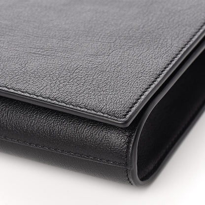 Saint Laurent Calfskin Monogram Large Belle De Jour Clutch Black 10 of 10