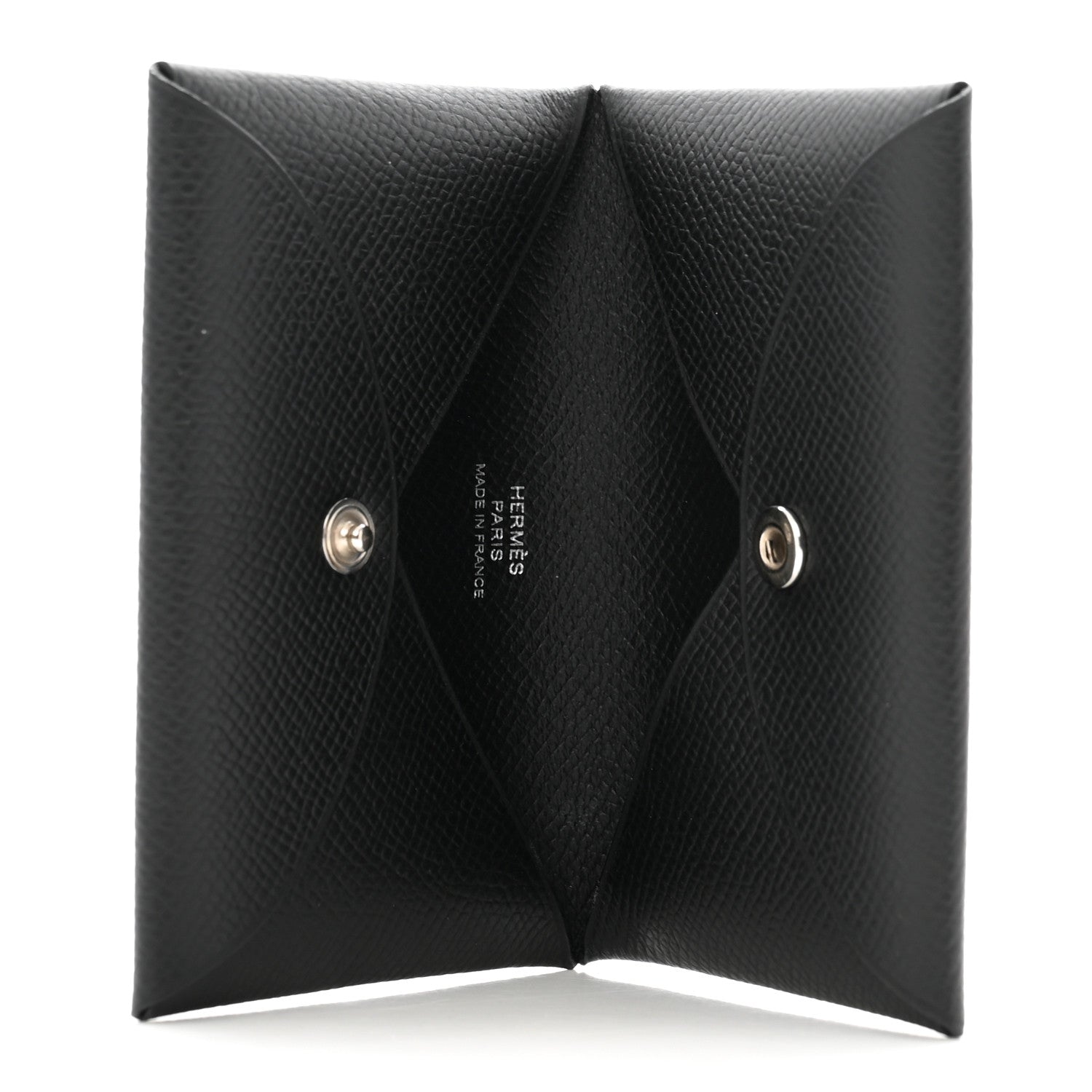 Hermes Epsom Calvi Card Case Black 5 of 8