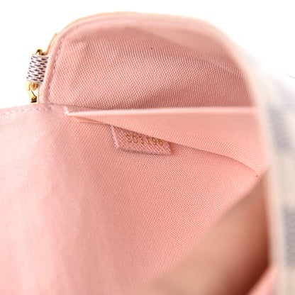 Louis Vuitton Damier Azur Pochette Felicie Chain Wallet Rose Ballerine 10 of 13