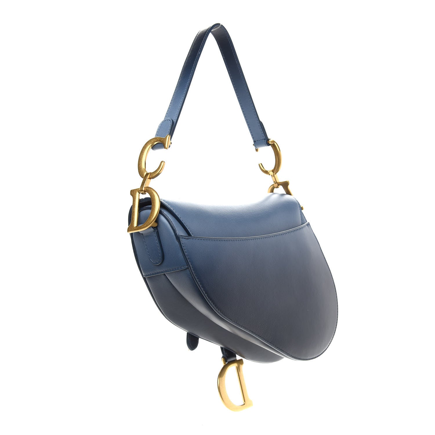 Christian Dior Calfskin Gradient Saddle Bag Indigo Blue 3 of 9