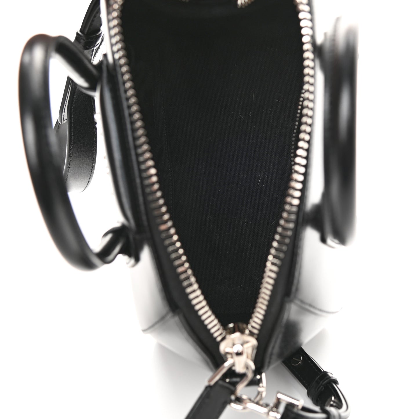 Shiny Lord Calfskin Mini Antigona Black