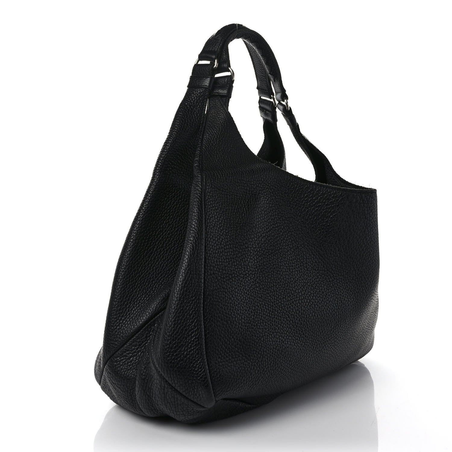 Bottega Veneta Grained Calfskin Large Campana Black 3 of 8