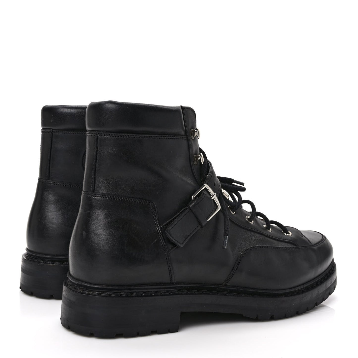 Calfskin Hiking Boots 40 Black