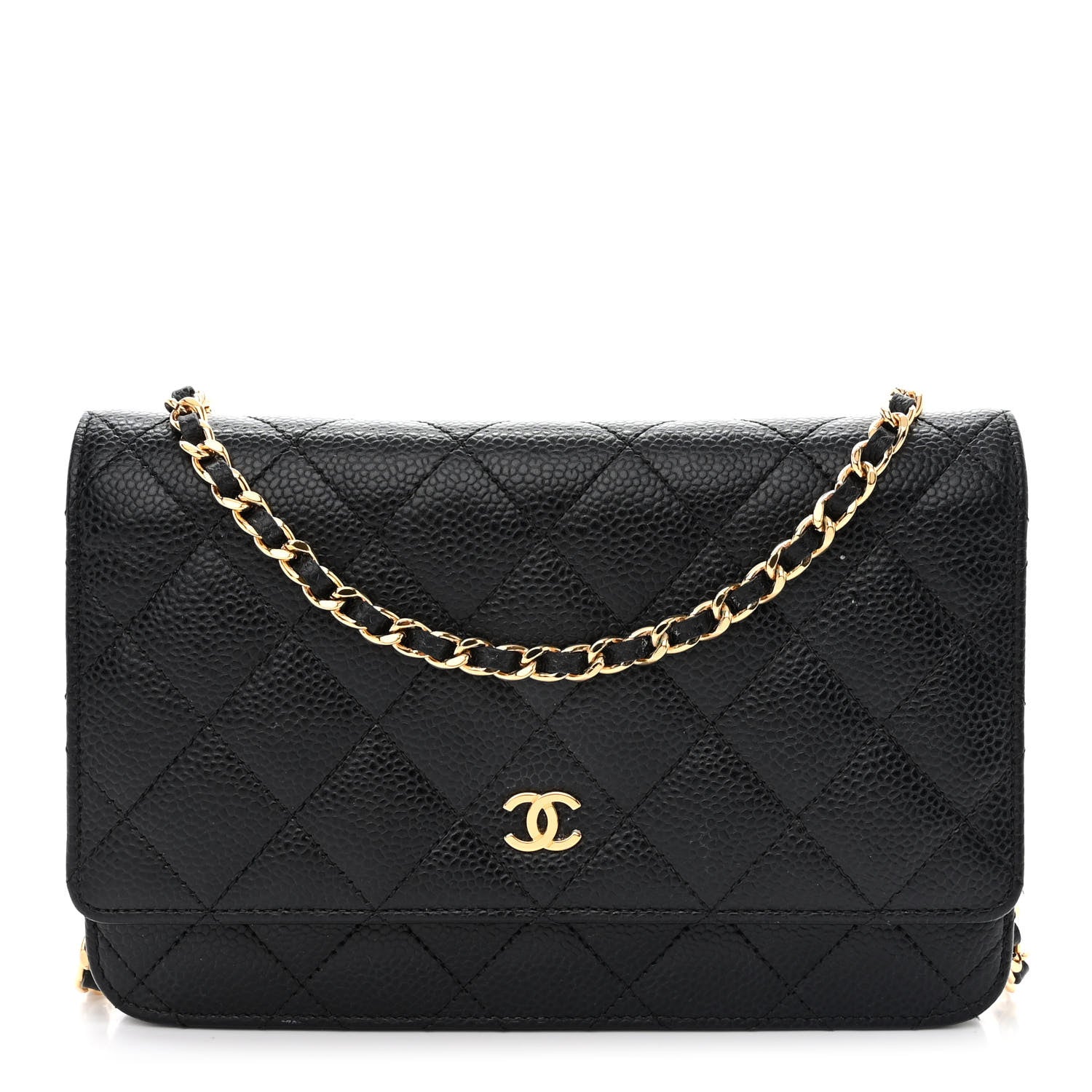 Chanel Caviar Quilted Wallet on Chain WOC Black 1 of 16