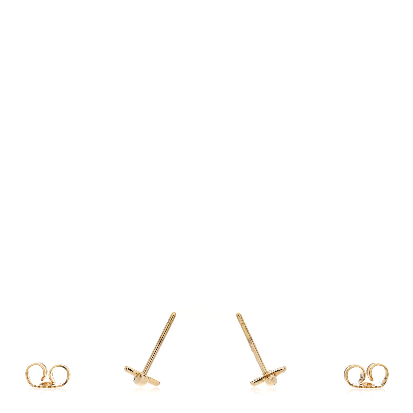 18K Yellow Gold 5mm Cross Stitch Earrings