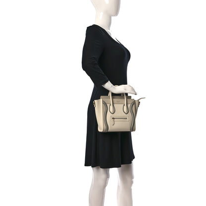 Celine Shiny Smooth Calfskin Nano Tri-Color Luggage Natural 2 of 10