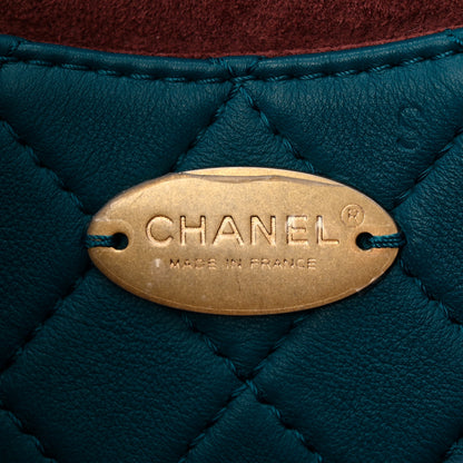 Chanel Calfskin Quilted Multi Pouching Flap And Coin Purse Blue 6 of 10