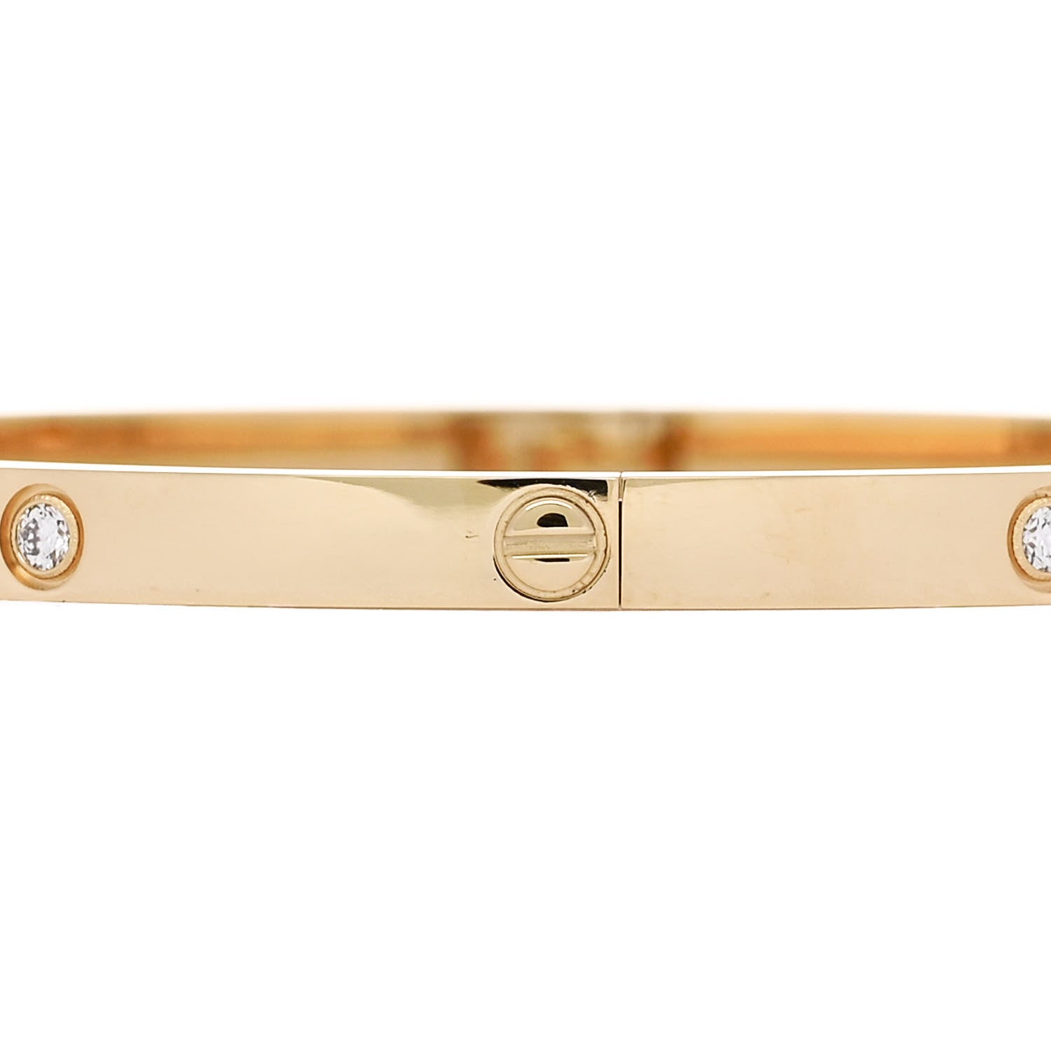 Cartier 18K Yellow Gold 6 Diamond Small LOVE Bracelet 17 5 of 8