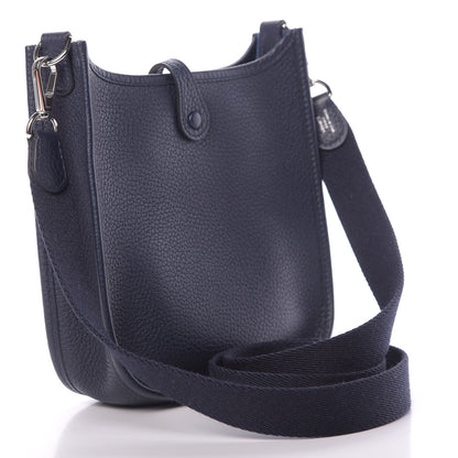Hermes Taurillon Clemence Amazone Evelyne TPM Bleu Nuit Bleu Indigo 3 of 11