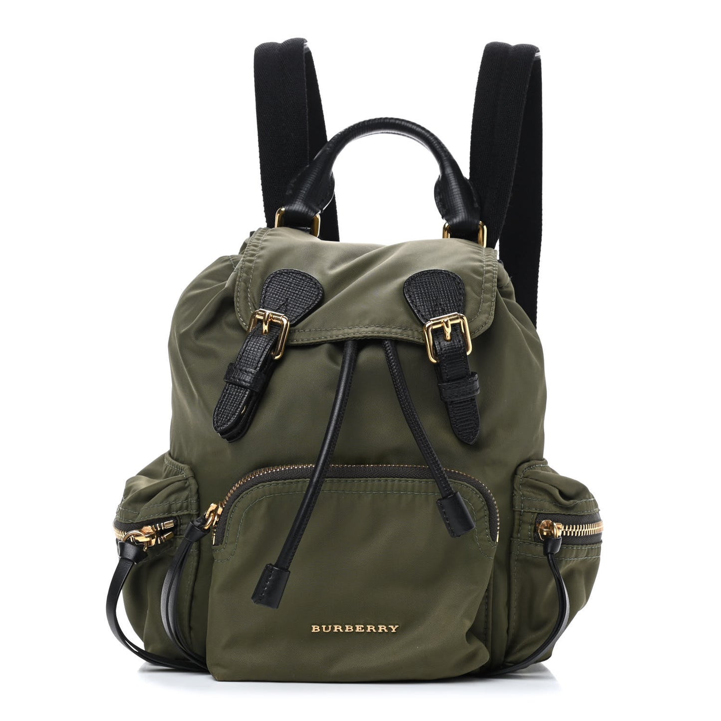 Nylon Small Crossbody Rucksack Backpack Canvas Green