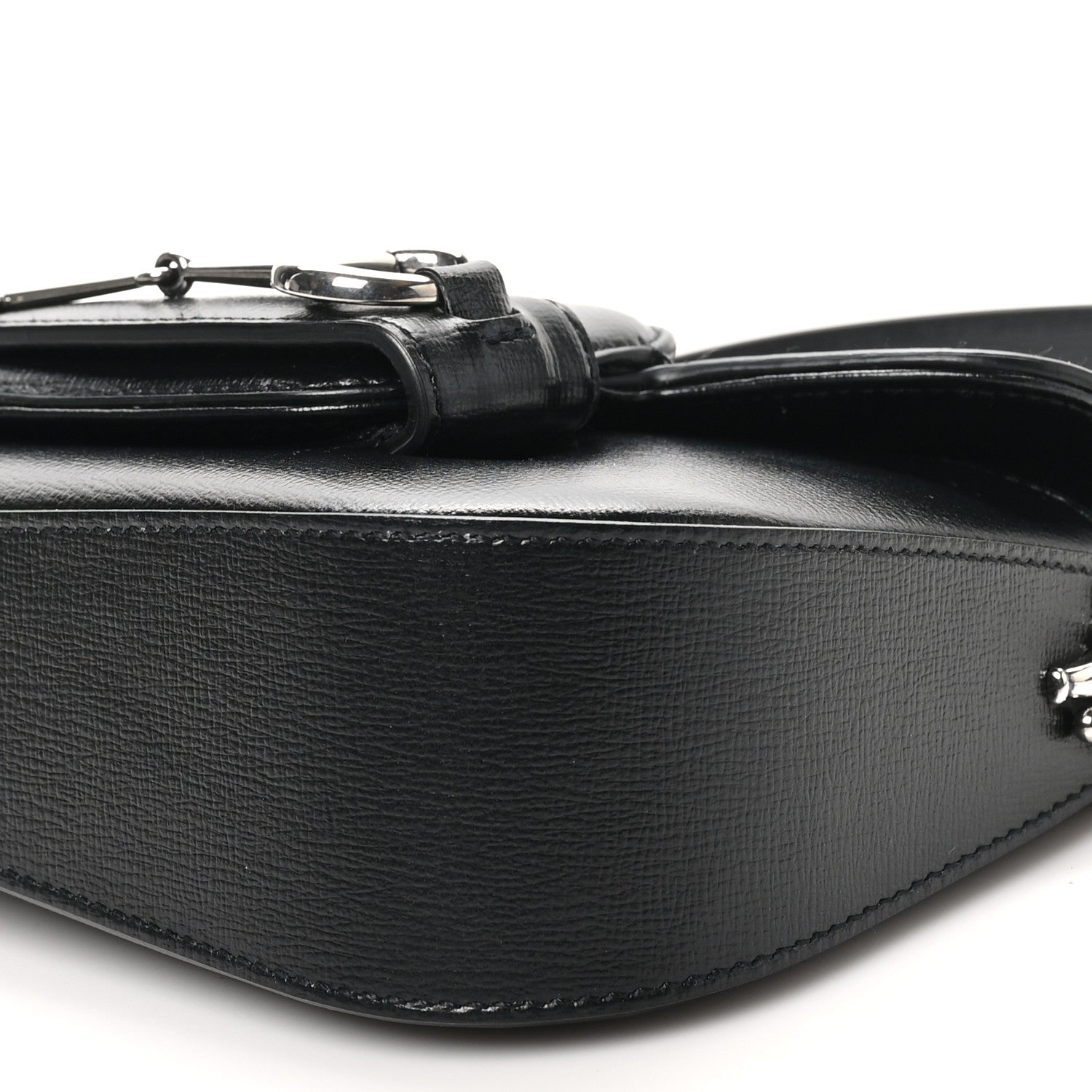 Gucci Demetra Mini Horsebit 1955 Asymmetric Shoulder Bag Black 10 of 10