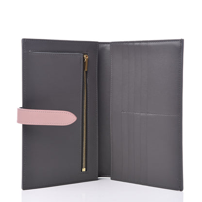 Celine Grained Calfskin Large Multifunction Strap Wallet Grey Vintage Pink 5 of 10