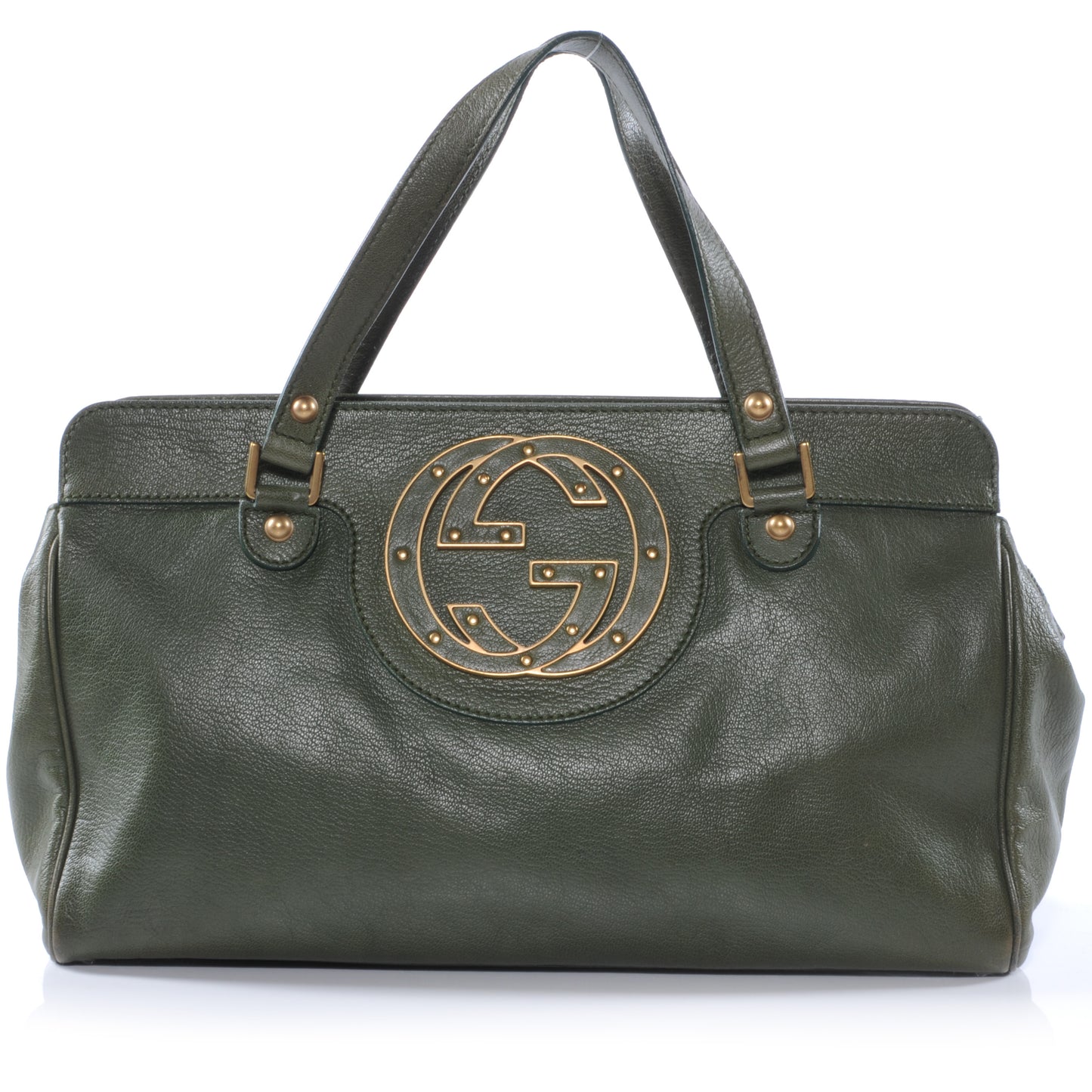 Leather Blondie Satchel Green