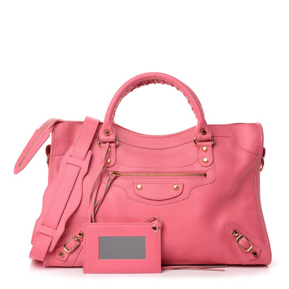 Balenciaga Veau Gravier Classic Gold Hardware City Rose Dragee 1 of 12