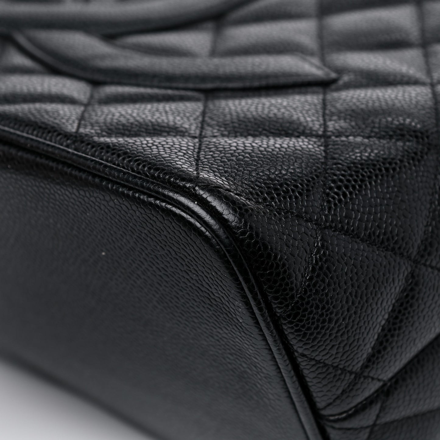 Caviar Quilted Medallion Tote Black