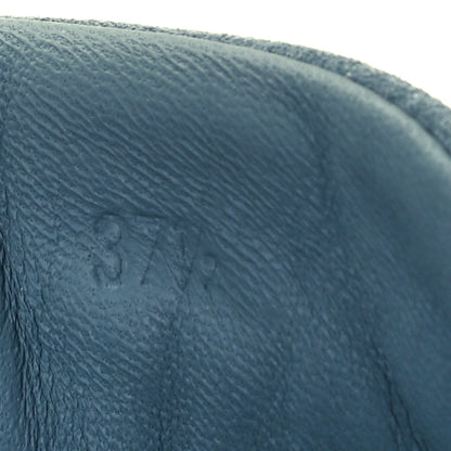 Hermes Parachute Fabric Suede Goatskin Bouncing Sneakers 37.5 Bleu Bleu Pinede 8 of 8