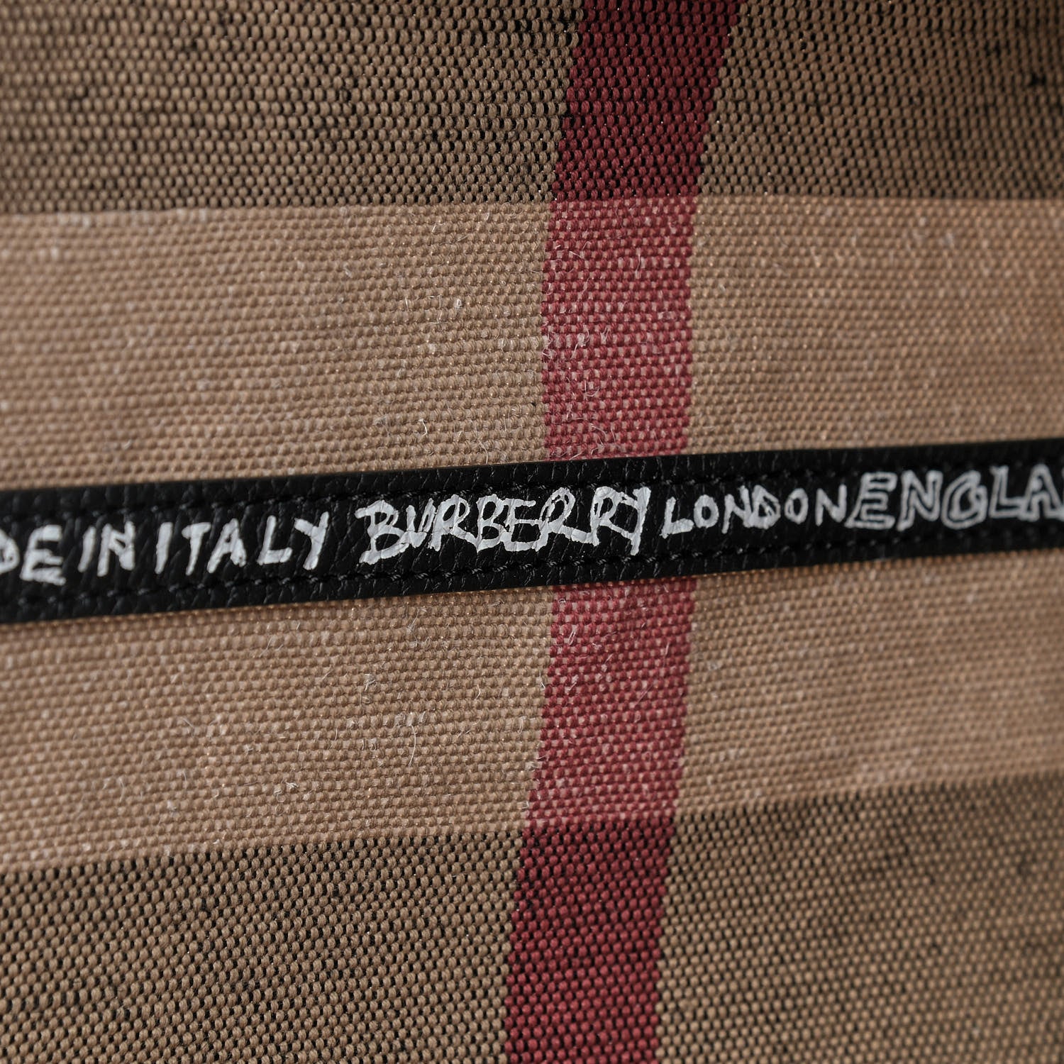 Burberry Coated Canvas Mega Check Medium Doodle Tote Black 5 of 8