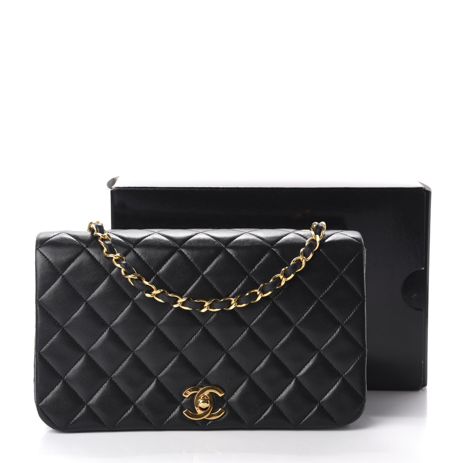 Chanel Lambskin Quilted Small Single Flap Bag Black 13 of 13